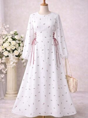 robes maxi fluides avec laçage corset