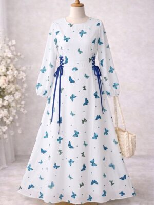 robes maxi fluides avec laçage corset