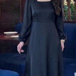Robe Longue Élégante en Crip