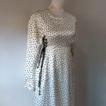 Robe Longue Satinée à Pois
