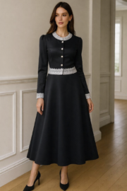 Robe Midi Vintage en Dentelle