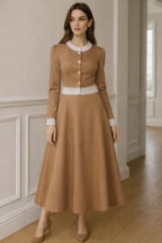 Robe Midi Vintage en Dentelle - Image 2