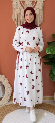 Robe Longue Motif Papillons