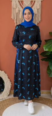Robe Longue Motif Papillons - Image 4